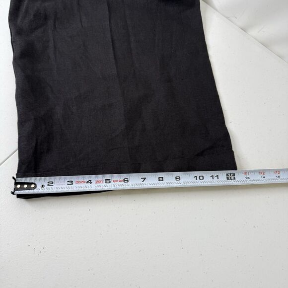 Free People LYLA 100% Linen Trousers 12 Wide Leg Pleated Pintuck Capsule NWT - Picture 10 of 15